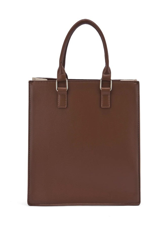 Lino Perros Monroe Luxe Beige Satchel Bag - Image 4